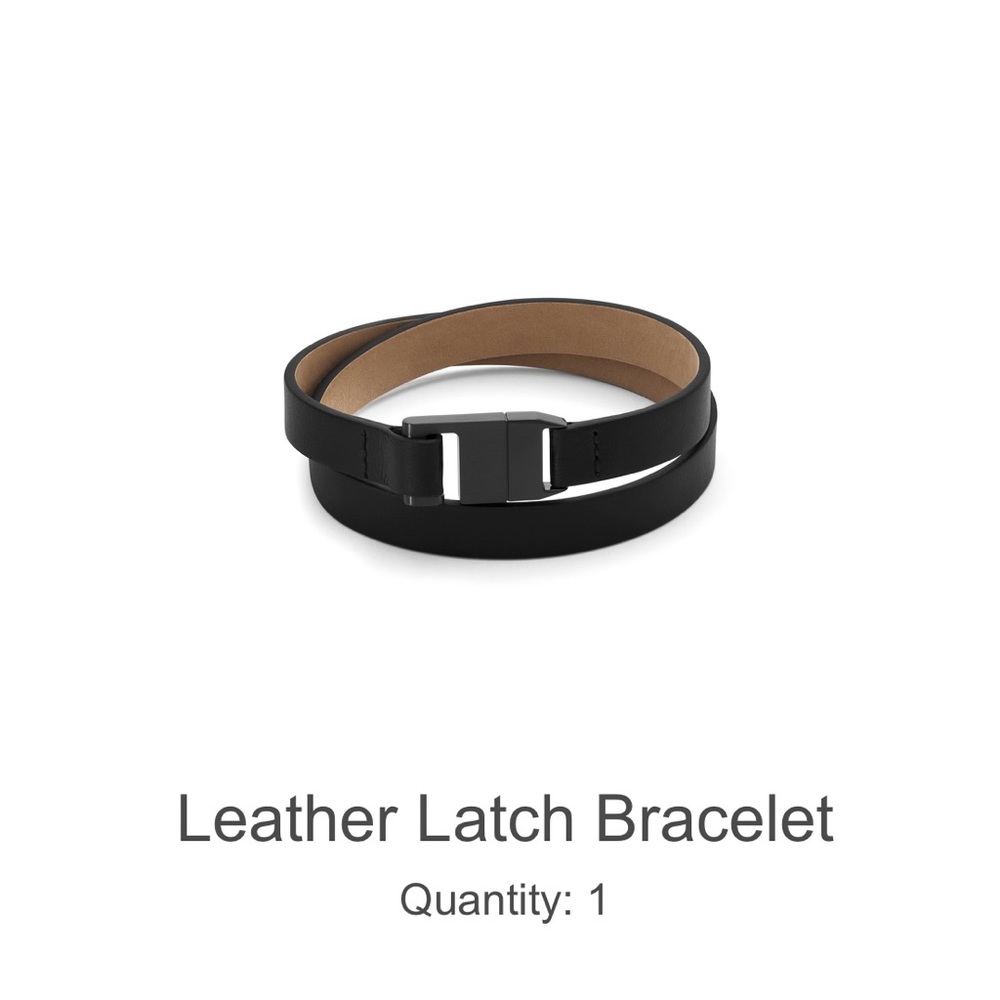 MVMT leather latch bracelet.